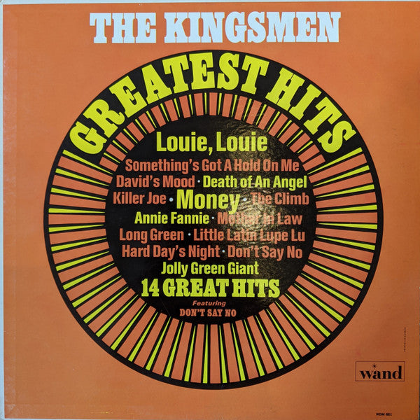 The Kingsmen - The Kingsmen's Greatest Hits Vinyl Record