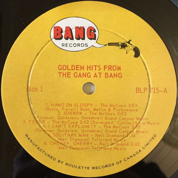 Various - Golden Hits From The Gang At Bang Vinyl Record