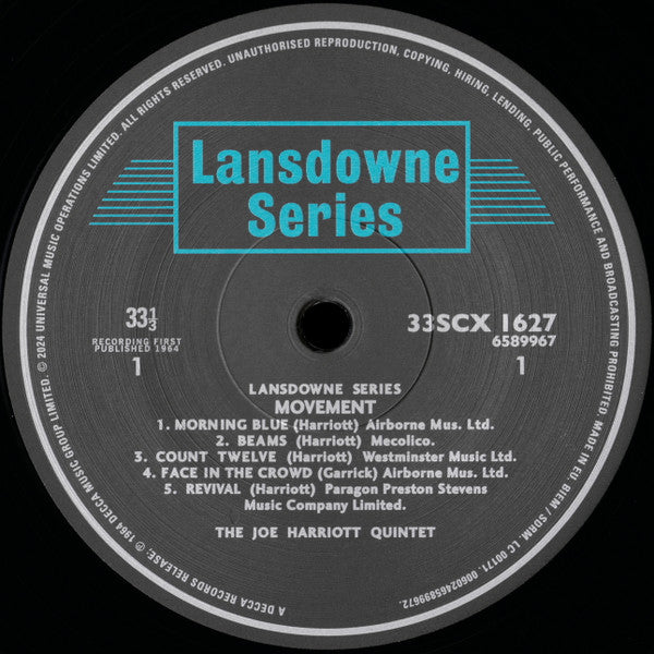 Joe Harriott Quintet - Movement - 2024