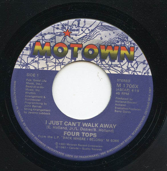 Four Tops - I Just Can't Walk Away - 1983