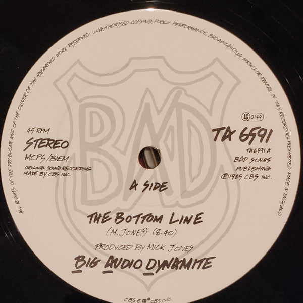 Big Audio Dynamite - The Bottom Line - 1985