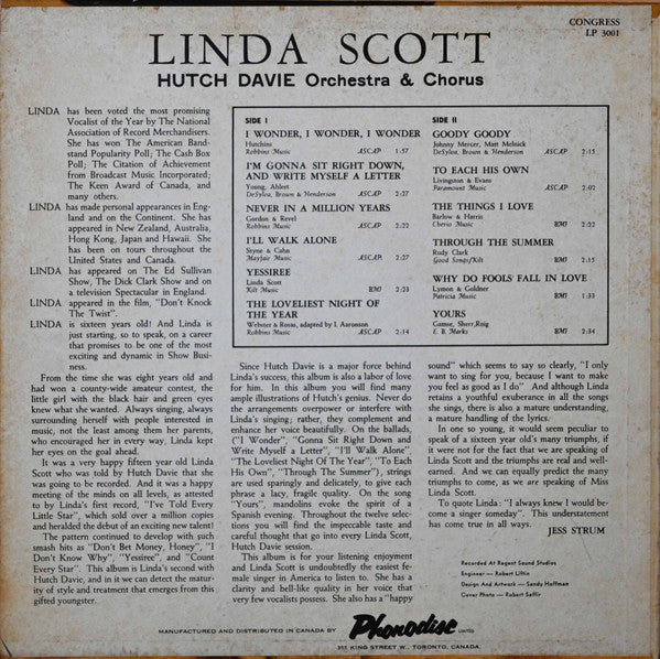 Linda Scott - Linda - 1962
