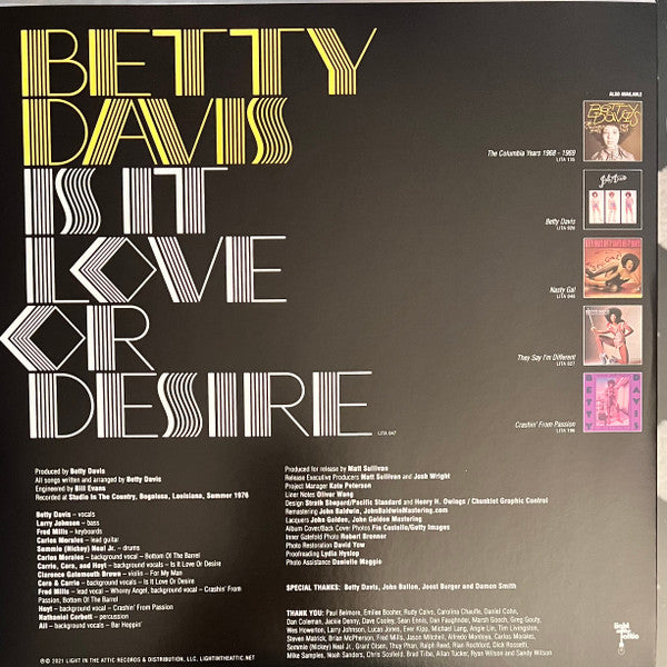 Betty Davis - Is It Love Or Desire - 2023