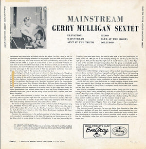 Gerry Mulligan And His Sextet - Mainstream Of Jazz Vinyl Record