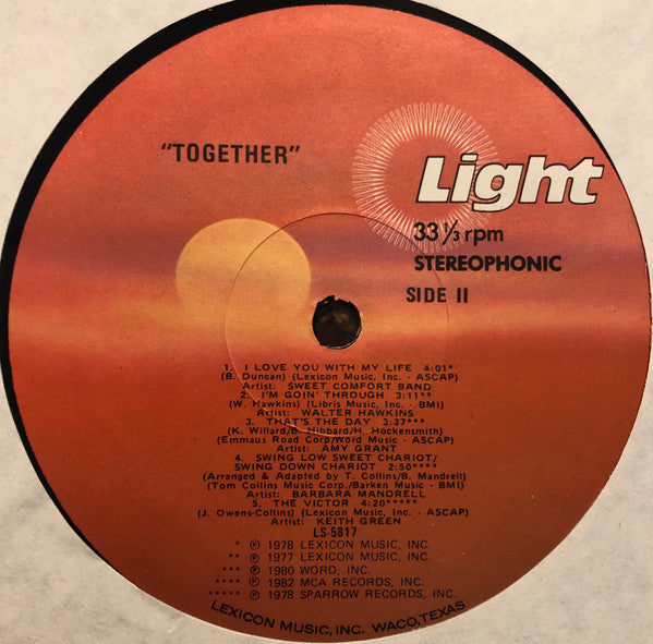 Various - Together, A Gift Of Love To A Hurting World - 1982