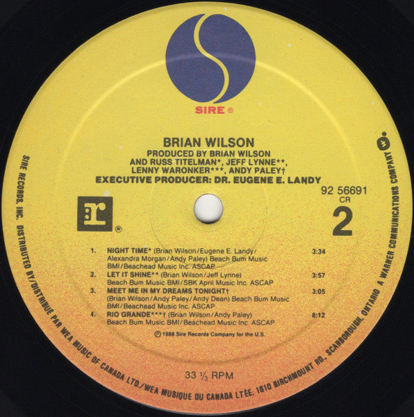 Brian Wilson - Brian Wilson - 1988