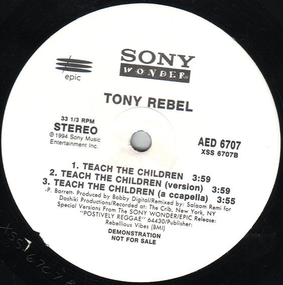 Patra / Tony Rebel - Free Di Youth / Teach The Children - 1994