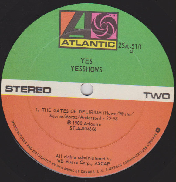 Yes - Yesshows - 1980