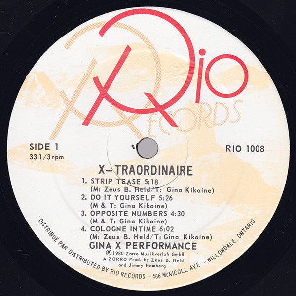 Gina X Performance - X-Traordinaire - 1980