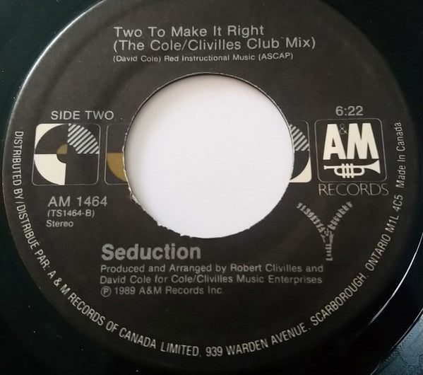 Seduction - Two To Make It Right