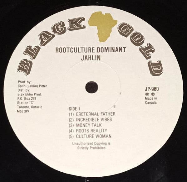Jahlin - Root Culture Dominant - 1990