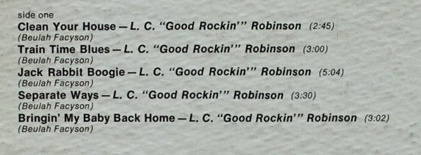 L.C. Robinson - Oakland Blues