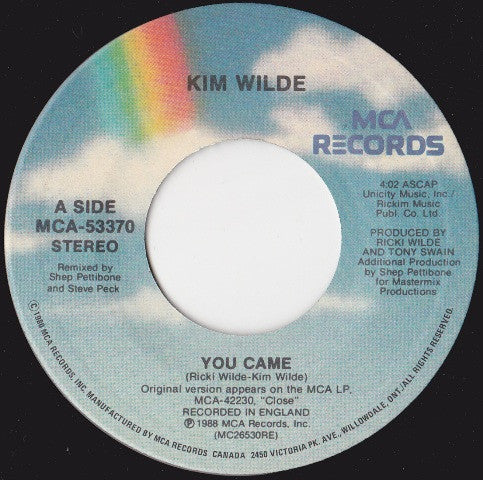 Kim Wilde - You Came - 1988