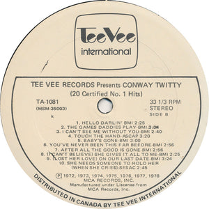 Conway Twitty - 20 Certified No.1 Hits - 1978
