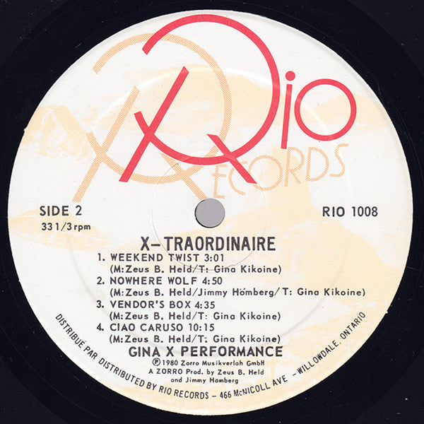 Gina X Performance - X-Traordinaire - 1980
