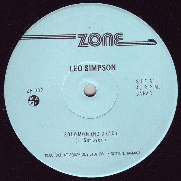 Leo Simpson - Solomon (No Dead) / Rise Natty Rise