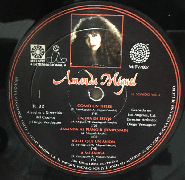 Amanda Miguel - El Sonido Vol. 2 - 1982