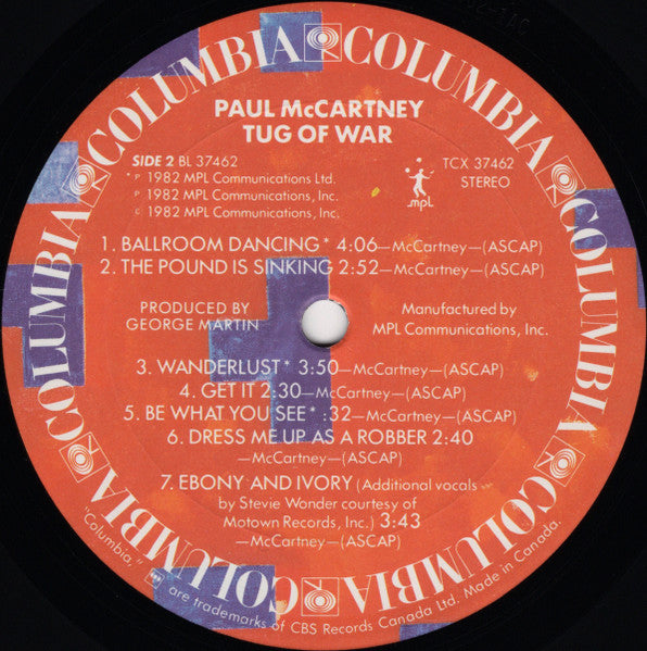 Paul McCartney - Tug Of War - 1982