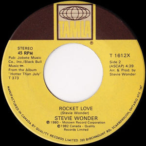 Stevie Wonder - Do I Do / Rocket Love Vinyl Record