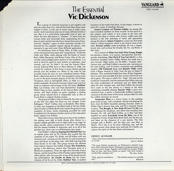 Vic Dickenson - The Essential Vic Dickenson - 1977
