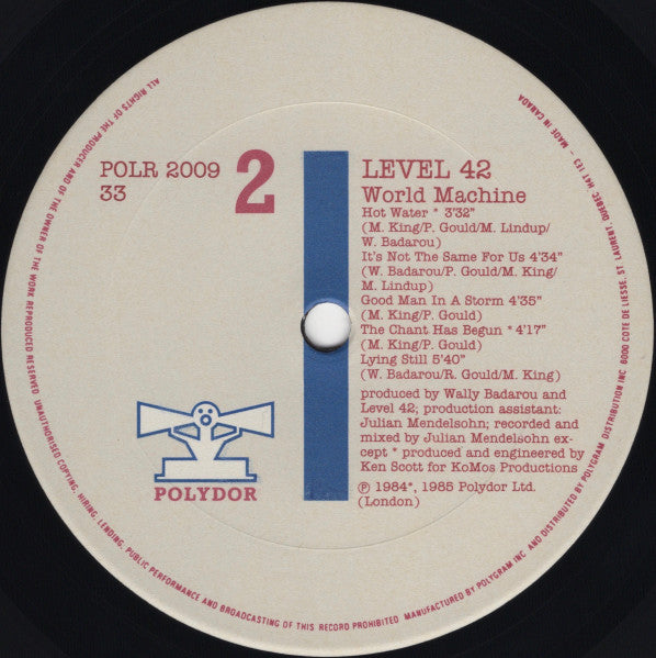 Level 42 - World Machine - 1985