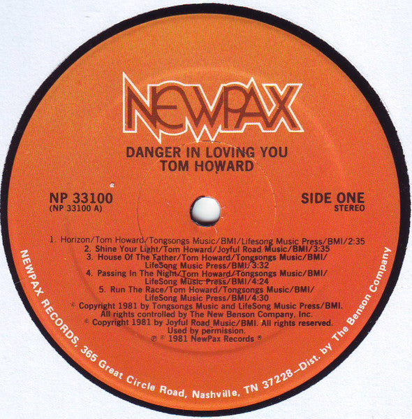 Tom Howard - Danger In Loving You - 1981