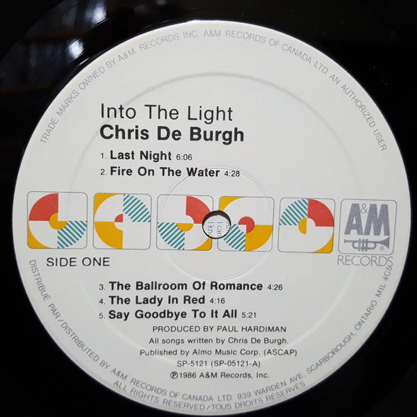 Chris de Burgh - Into The Light - 1986