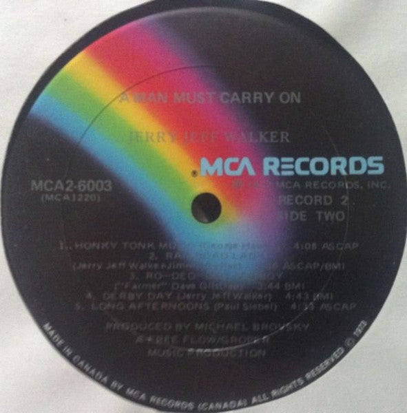 Jerry Jeff - A Man Must Carry On Vinyl Record