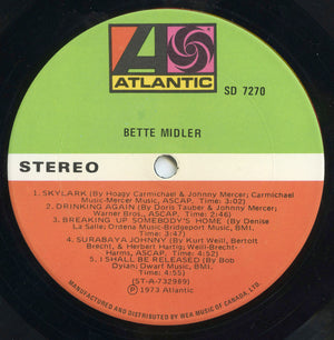 Bette Midler - Bette Midler - 1973
