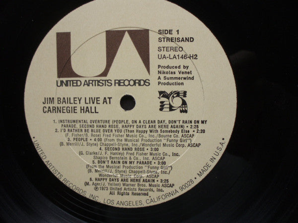 Jim Bailey - Live At Carnegie Hall