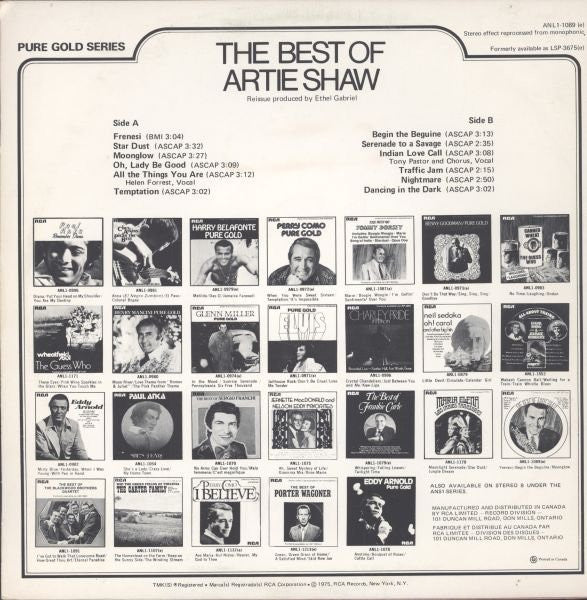 Artie Shaw And His Orchestra - The Best Of Artie Shaw - 1975