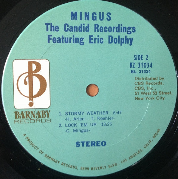 Charles Mingus Featuring: Eric Dolphy - Mingus - The Candid Recordings - 1972