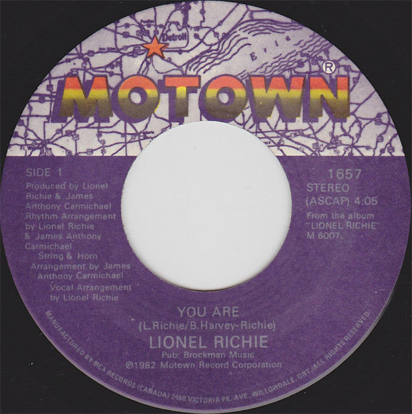 Lionel Richie - You Are / You Mean More To Me - 1983