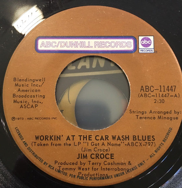 Jim Croce - Workin' At The Car Wash Blues / Thursday - 1973