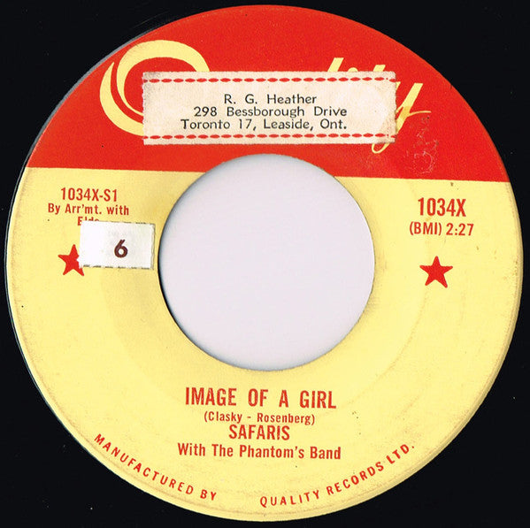 The Safaris - Image Of A Girl 