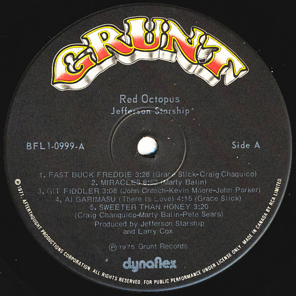 Jefferson Starship - Red Octopus - 1975