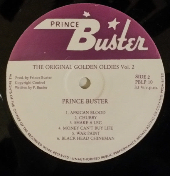 Prince Buster - Prince Buster Record Shack Presents The Original Golden Oldies Vol. 2