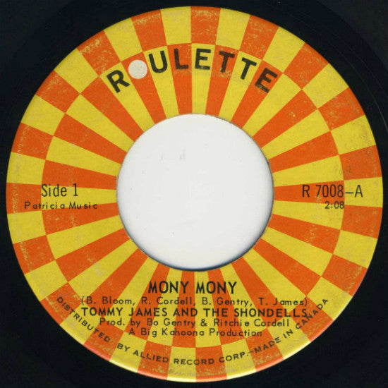 Tommy James & The Shondells - Mony Mony / One Two Three And I Fell