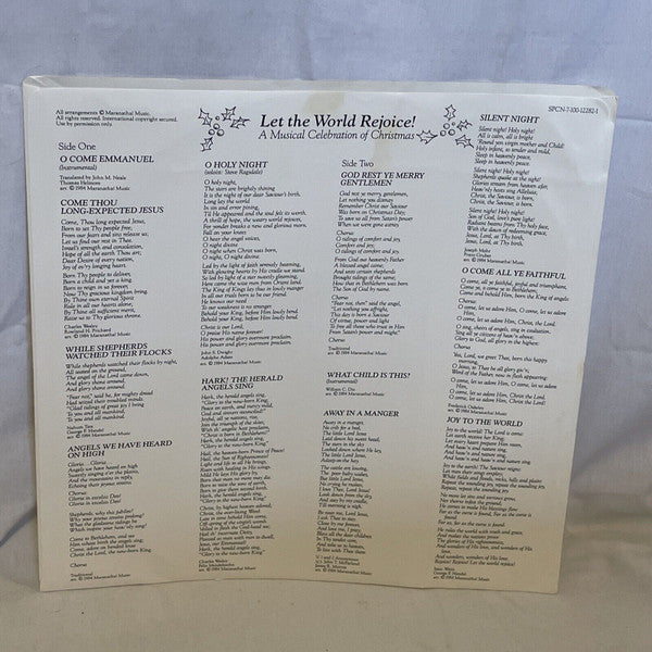 Tom Howard With Cathedral Choir Of The First Presbyterian Church Of Hollywood, The And The Maranatha! Children's Chorus - Let The World Rejoice! - A Musical Celebration Of Christmas - 1984