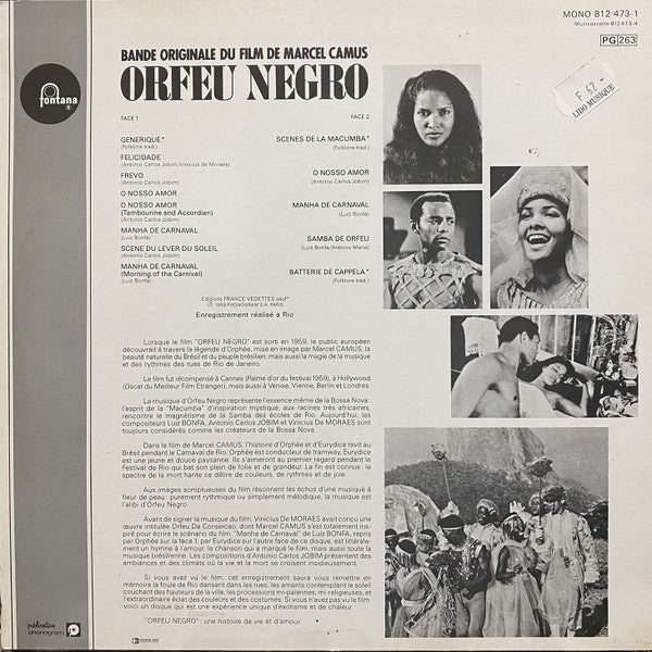 Antonio Carlos Jobim & Luiz Bonfá - Orfeu Negro - Bande Originale Du Film De Marcel Camus -