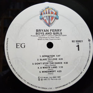Bryan Ferry - Boys And Girls - 1985