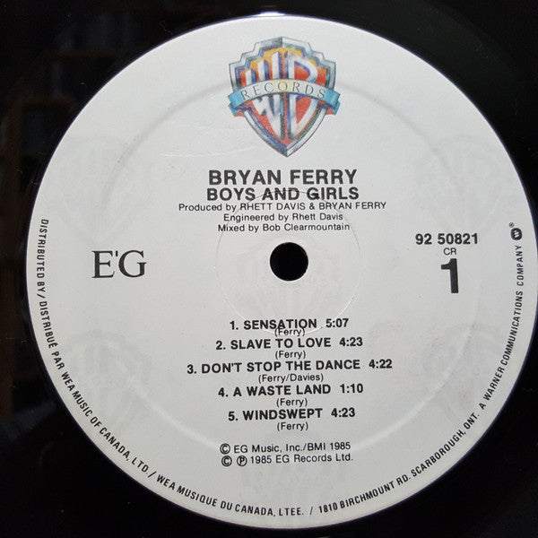 Bryan Ferry - Boys And Girls - 1985