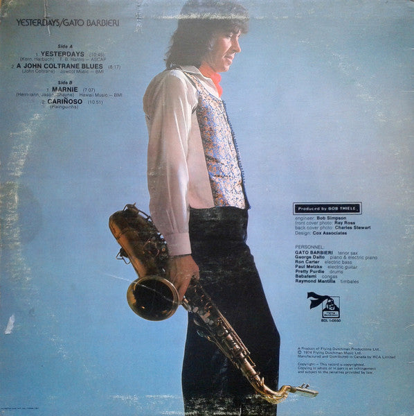 Gato Barbieri - Yesterdays Vinyl Record