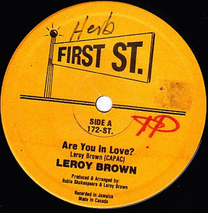 Leroy Brown (2), Robbie Shakespeare - Are You In Love? -
