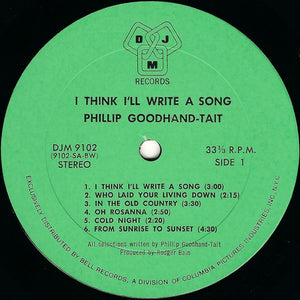 Phillip Goodhand-Tait - I Think I'll Write A Song