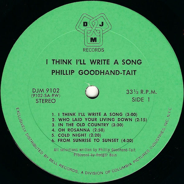 Phillip Goodhand-Tait - I Think I'll Write A Song