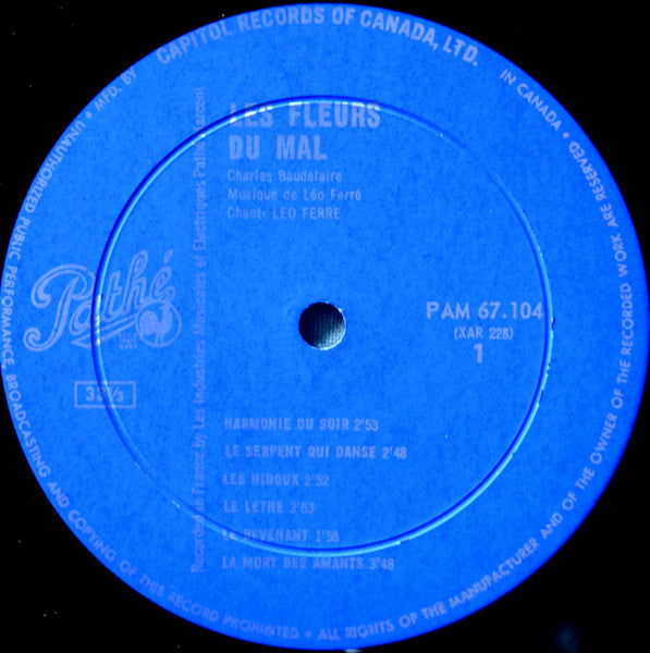 Léo Ferré - Les Fleurs Du Mal Chantées Par Léo Ferré