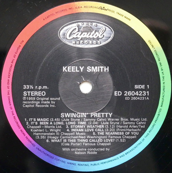 Keely Smith - ,  Swingin' Pretty Vinyl Record