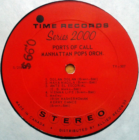 Manhattan Pops Orchestra, The Conducted By Joe Cain - Ports Of Call - 1965