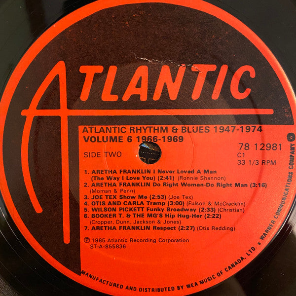 Various - Atlantic Rhythm & Blues 1947-1974 (Volume 6 1966-1969) - 1985